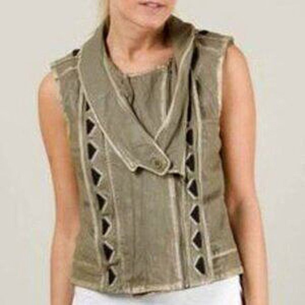 💥KILLER DEGIN💥 Embroidered Genuine Leather Vest